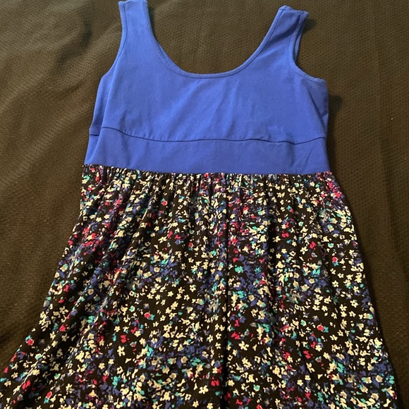 Torrid blue and floral sleeveless dress - Picture 4 of 6